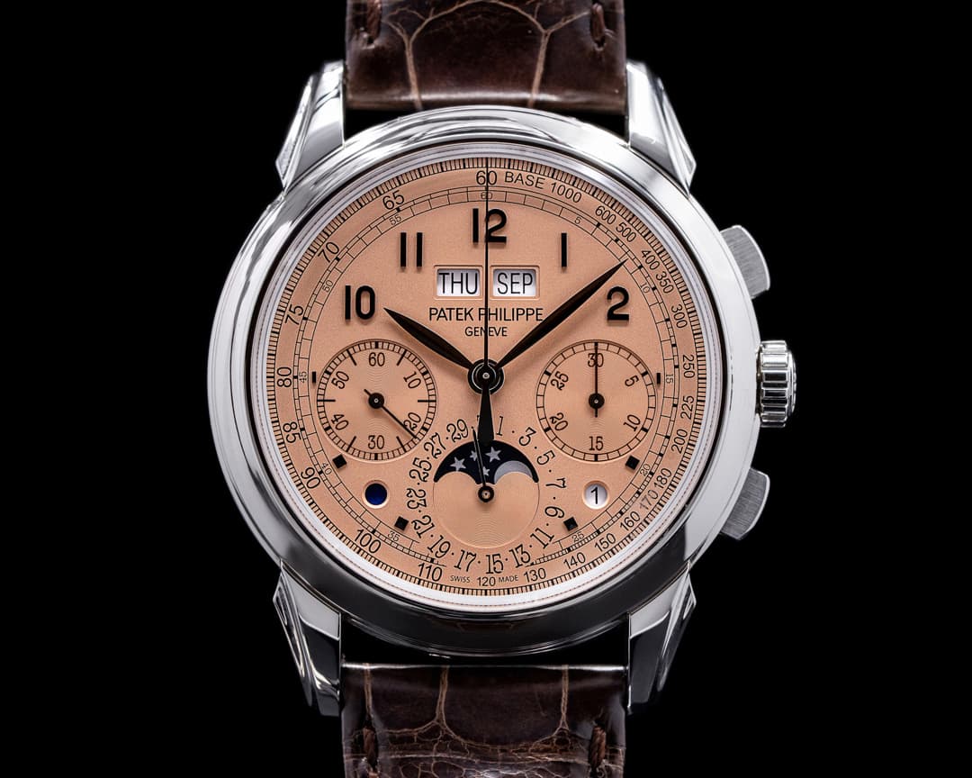 Patek Philippe 5270P Perpetual Calendar Chronograph Platinum Salmon Dial UNWORN