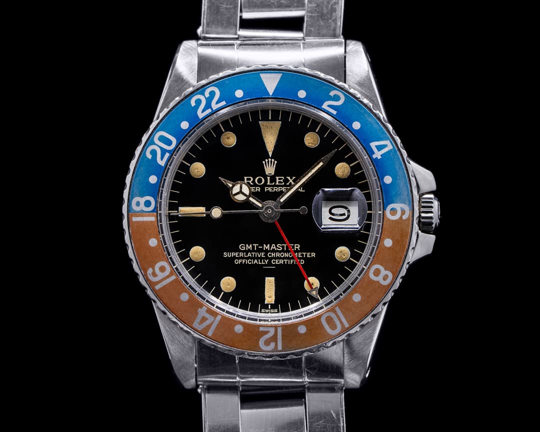 Rolex Vintage GMT Master 1675 Gilt Dial UNDERLINE Pepsi circa 1963