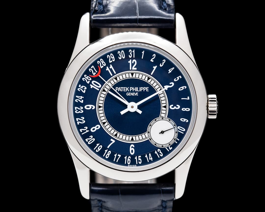 Patek Philippe Calatrava 6000G Blue Dial 18K White Gold / Deployant