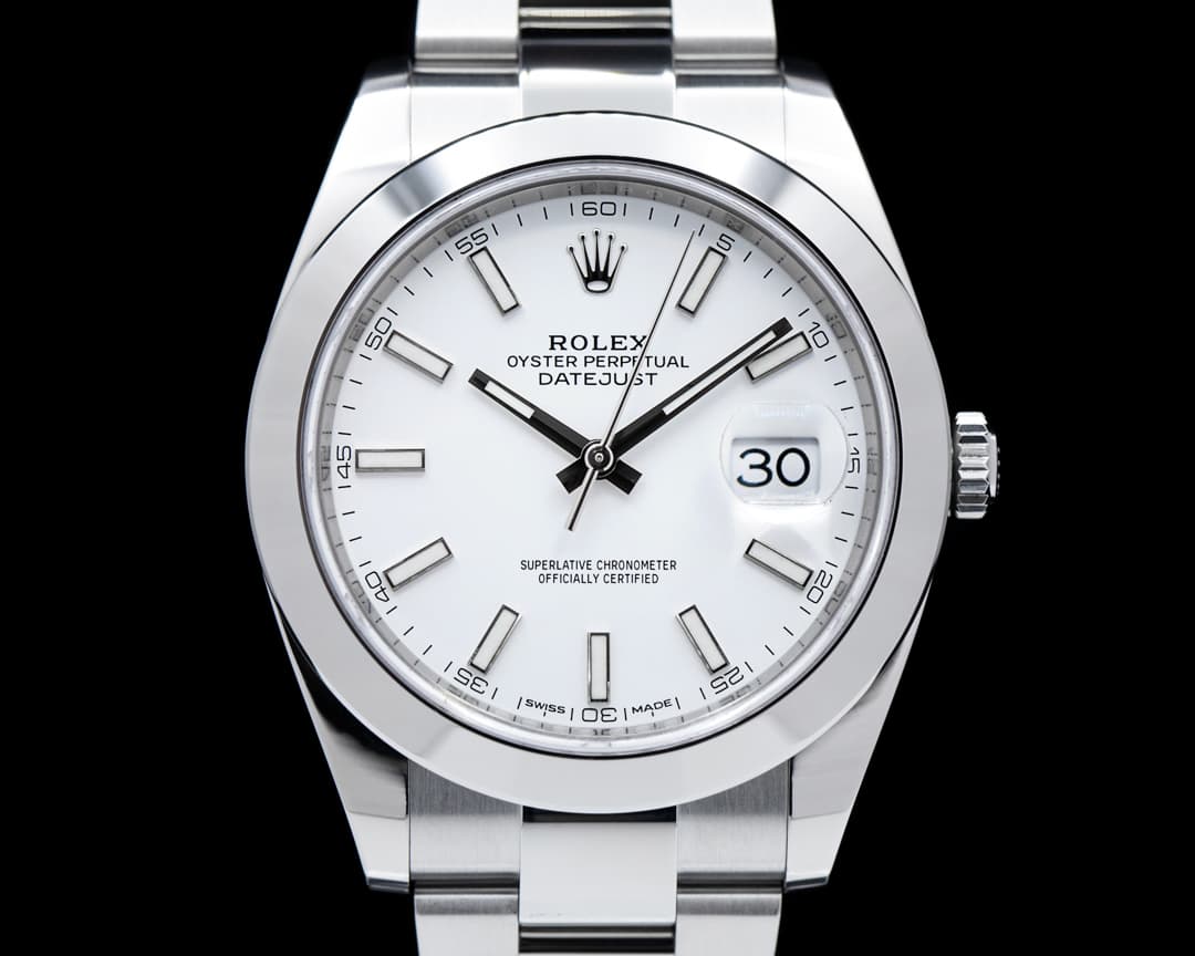 Rolex Datejust 41 126300 White Stick Dial SS 2018