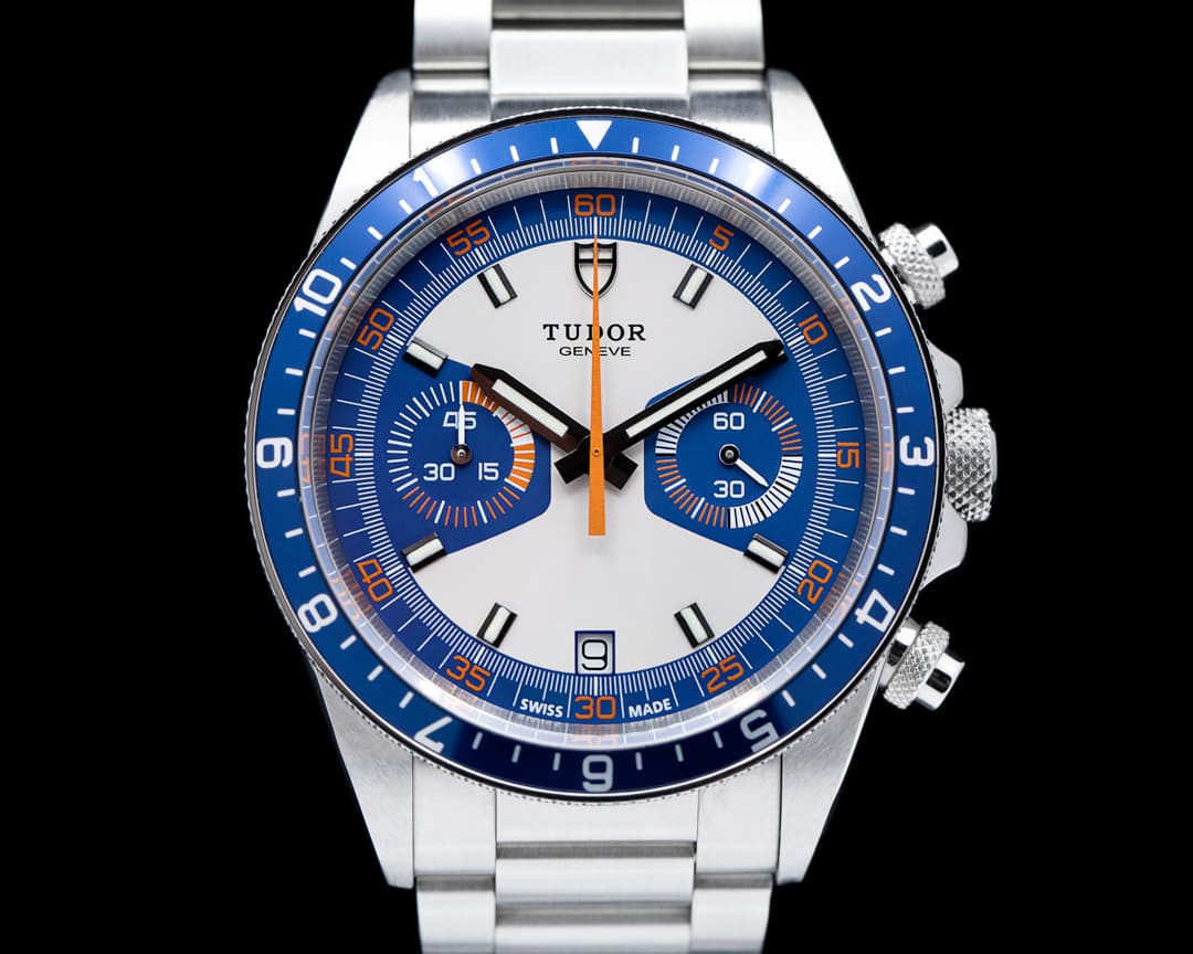 Tudor Heritage Chronograph Silver Dial w/Blue Counters SS