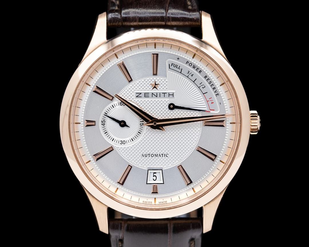 Zenith Class Elite Power Reserve 18K Rose Gold / Tang Buckle