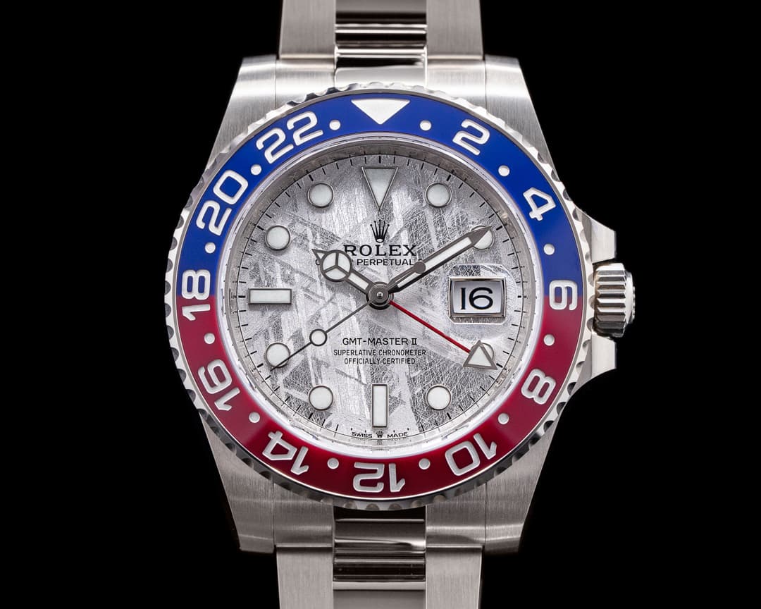 Rolex GMT Master II 126719 Ceramic "Pepsi" White Gold METEORITE DIAL UNWORN 20