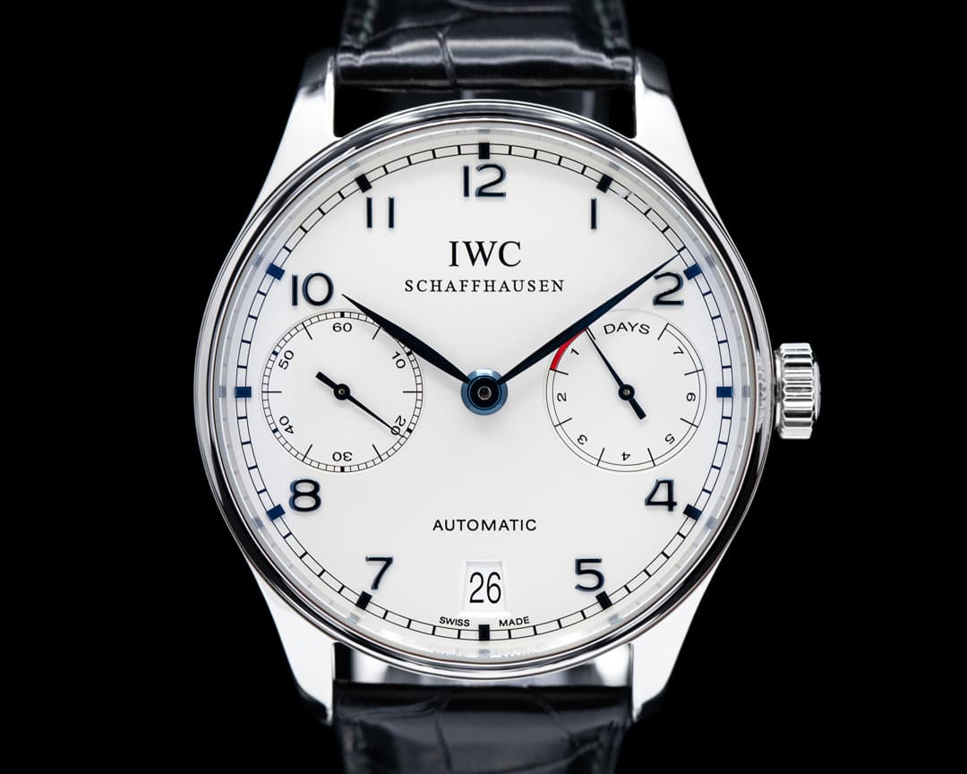 IWC Portuguese 7 Day SS / Blue Numerals 
