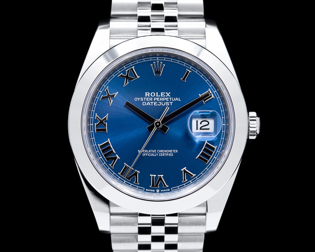 Rolex Datejust 41 Blue Roman Dial SS 2020
