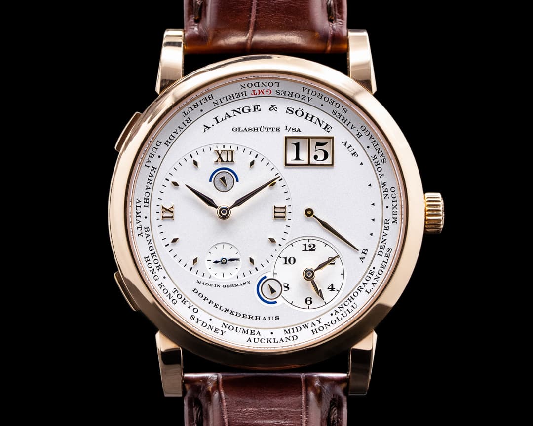 A. Lange and Sohne Lange 1 116.032 Time Zone 18K Rose Gold 