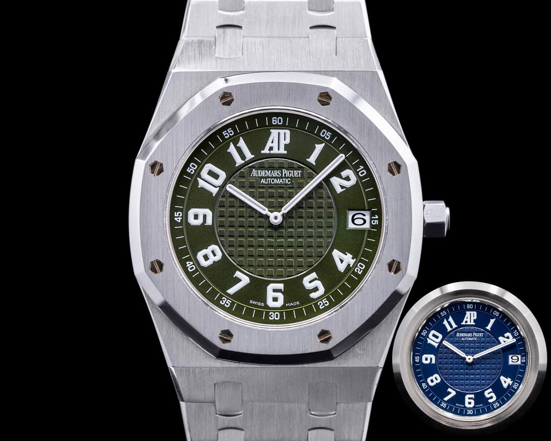 Audemars Piguet Royal Oak 15128ST Extra Thin Limited for Italy Blue + Green Dial RARE 
