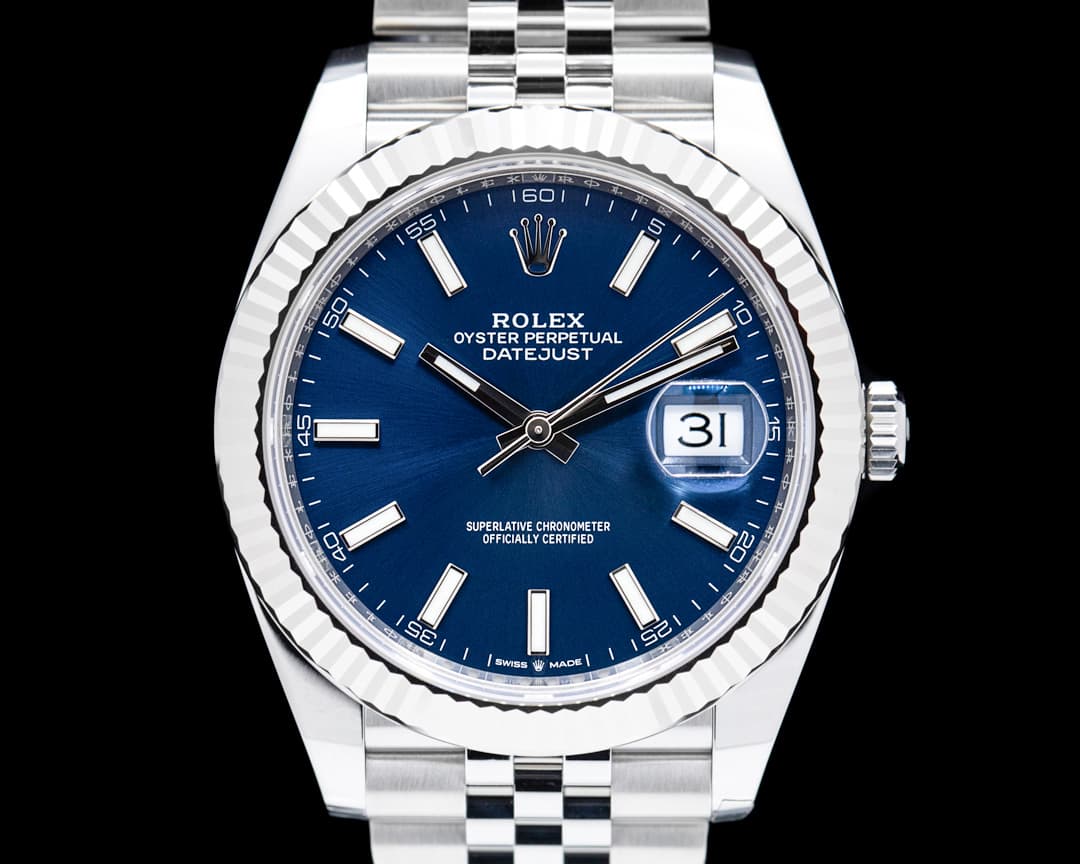 Rolex Datejust 41 Blue Stick Dial SS / SS UNWORN
