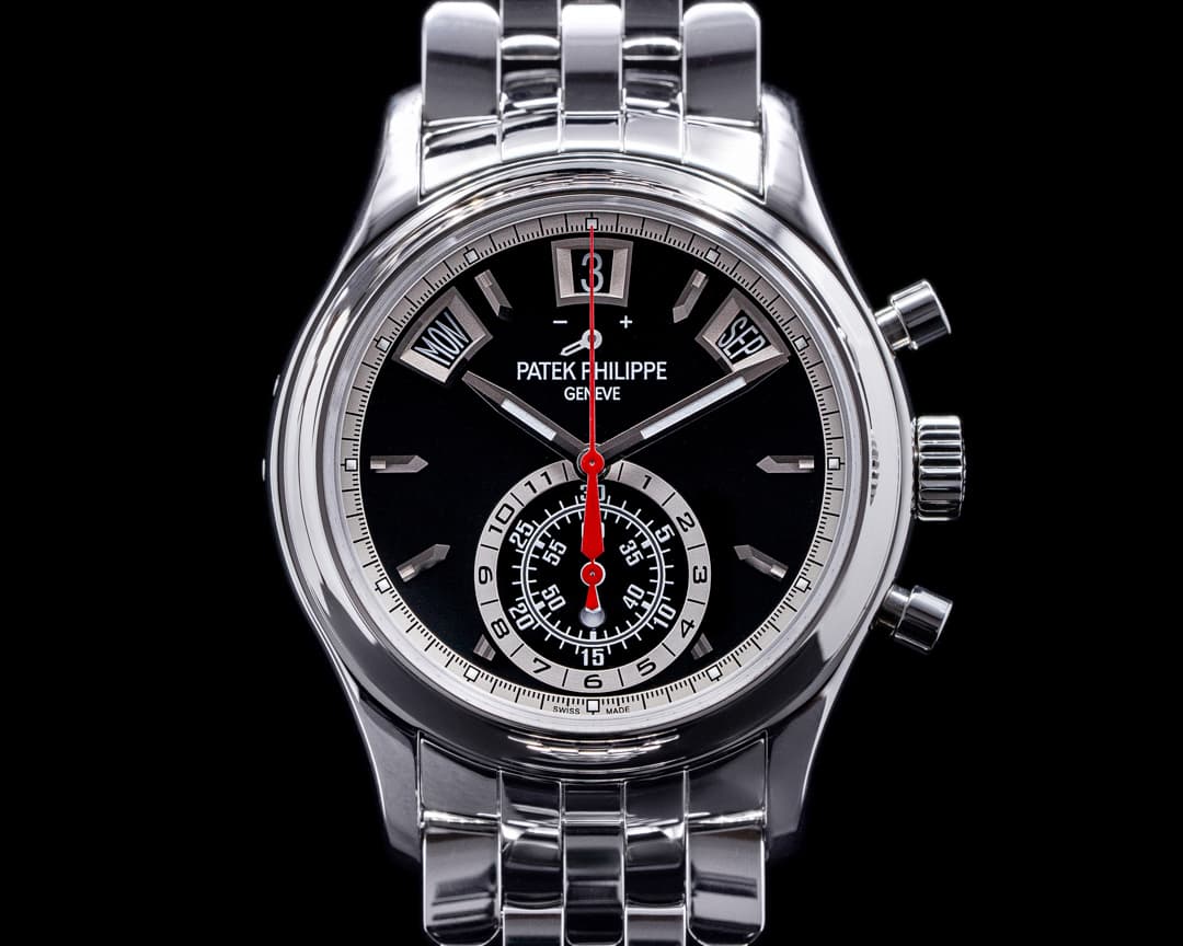 Patek Philippe Annual Calendar 5960/1A-010 Black Dial Chronograph SS RARE