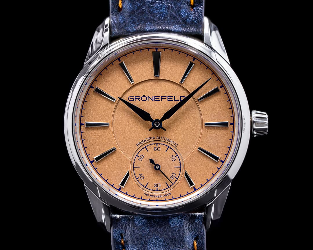 Gronefeld 1941 Principia Automatic Steel Salmon Dial