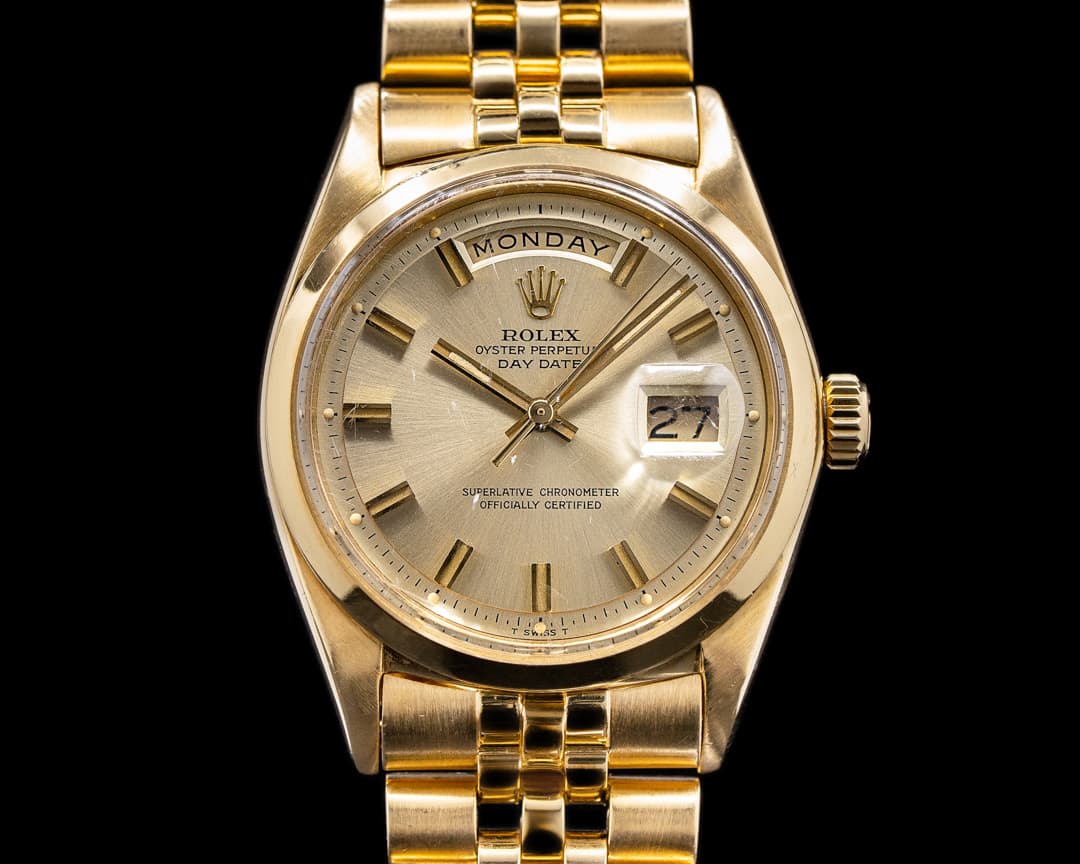Rolex Day Date Silver Dial 18k YG Jubilee Bracelet 1967