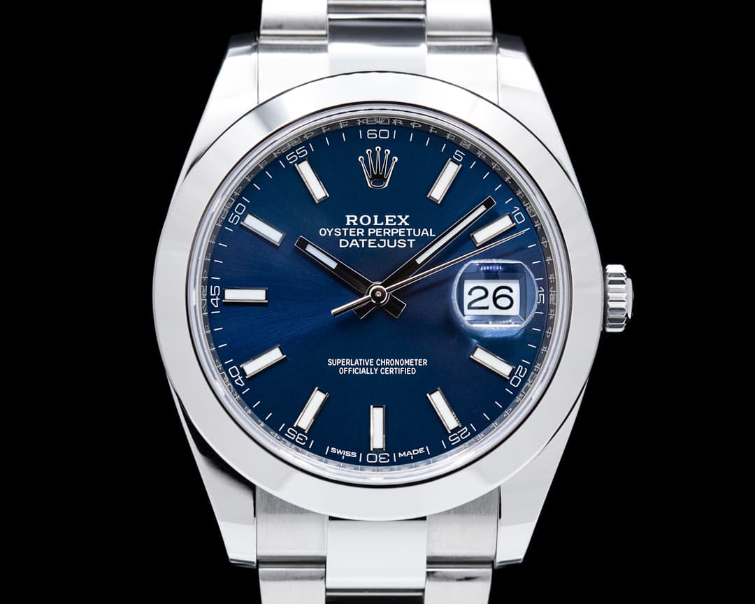 Rolex Datejust 41 Blue Stick Dial SS Oyster 2018