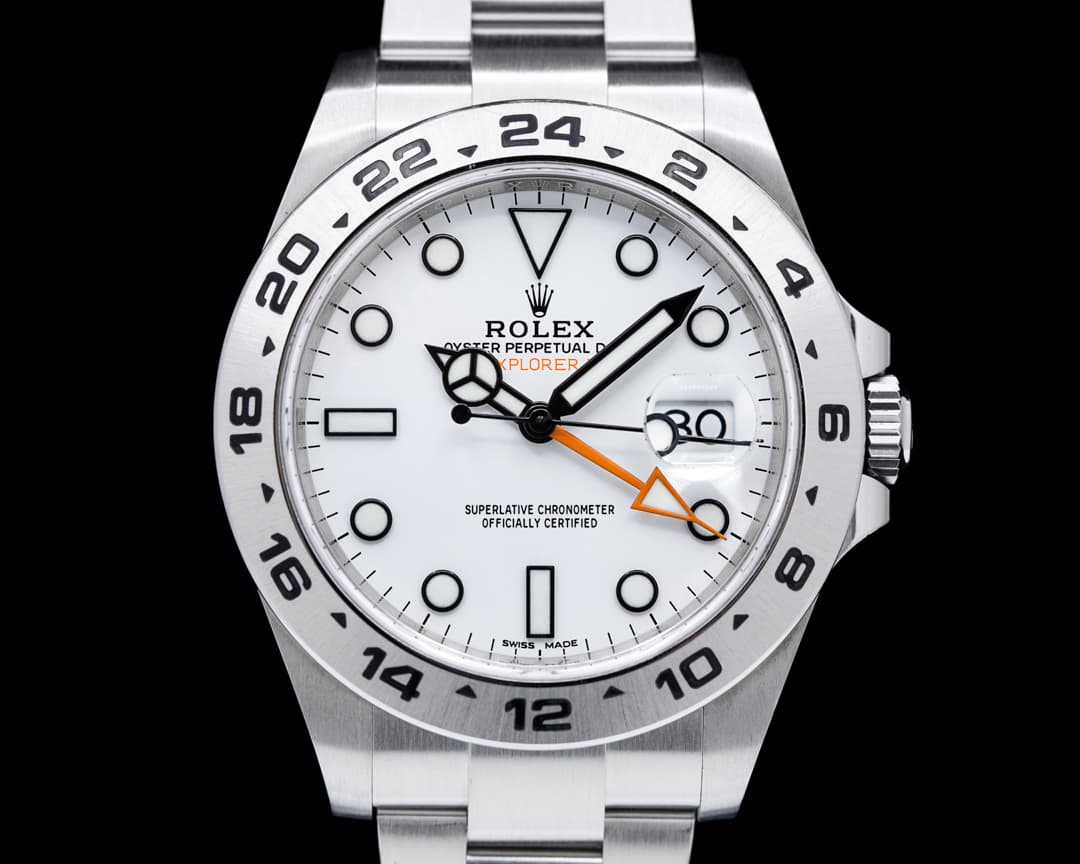 Rolex Explorer II 216570 White Dial SS 