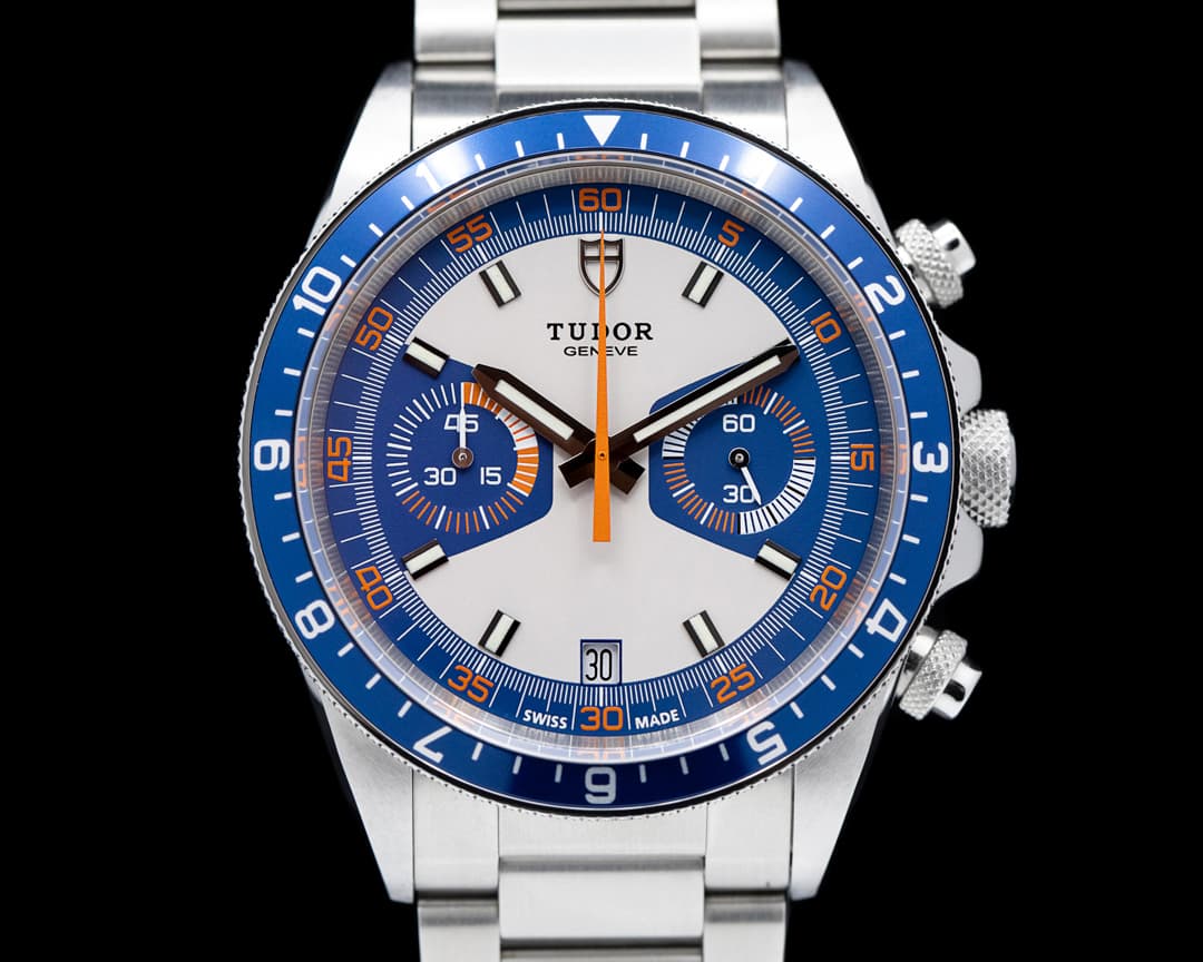 Tudor Heritage Chronograph Silver Dial w/Blue Counters
