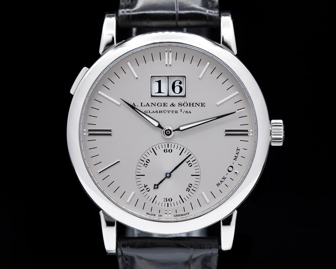 A. Lange and Sohne Langematik 308.025 Sax-O-Mat Big Date Automatic Platinum 