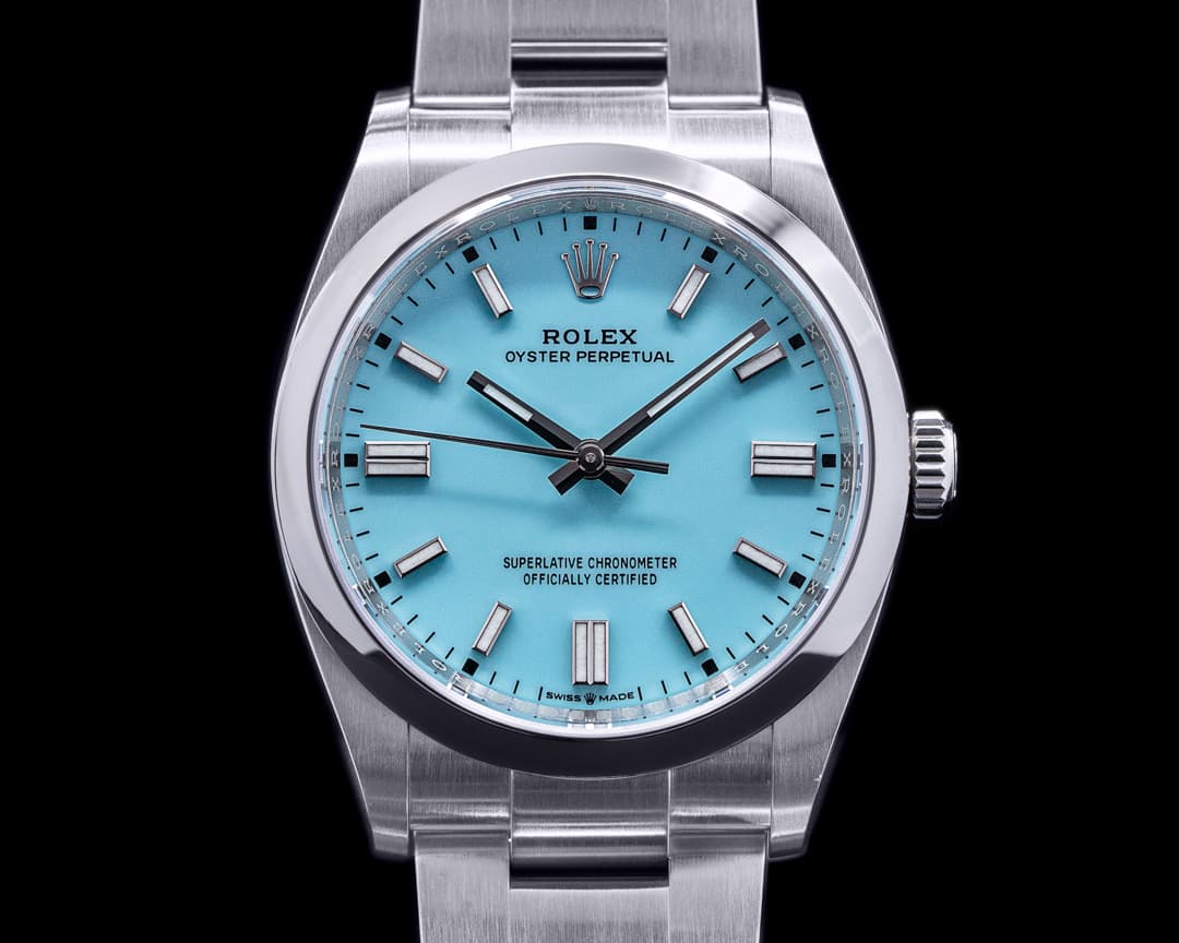 Rolex Oyster Perpetual 126000 36MM SS TURQUOISE BLUE