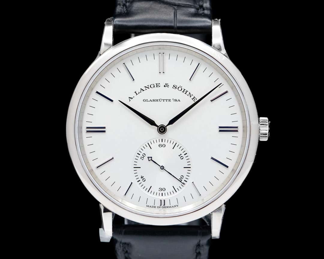 A. Lange and Sohne Saxonia Automatic 380.027 18K White Gold / Silver Dial UNWORN