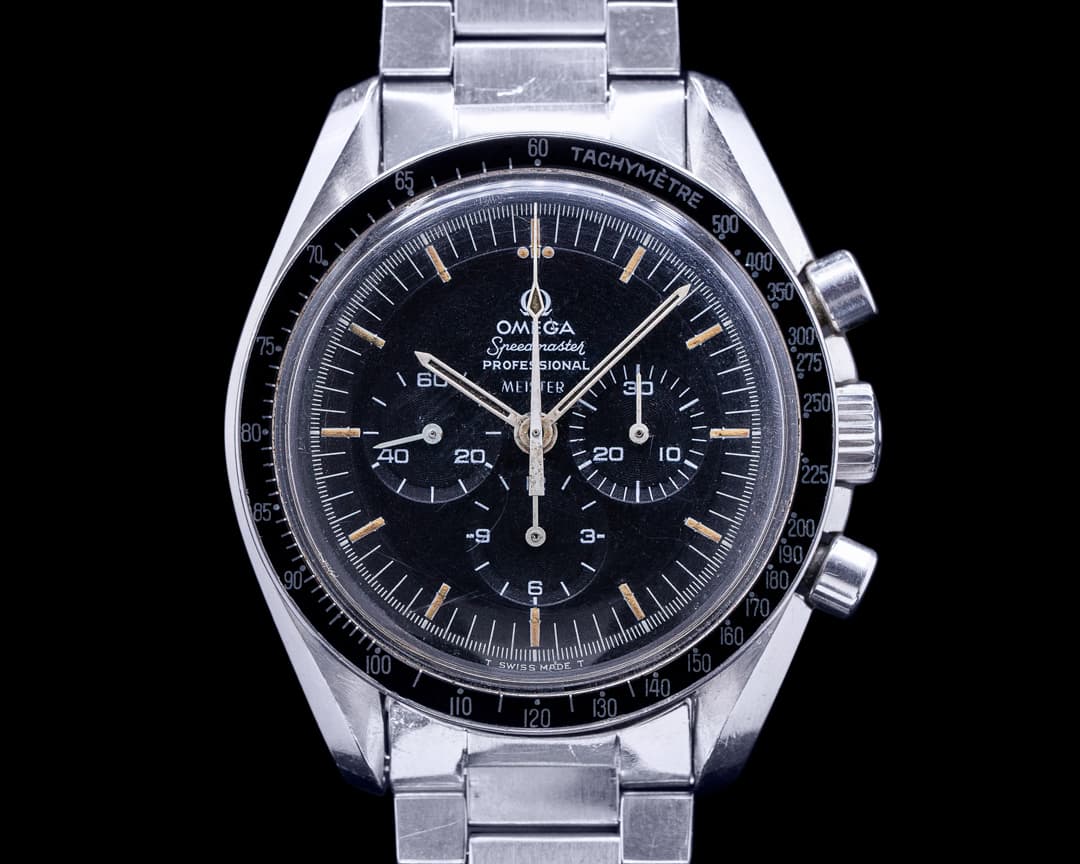 Omega Speedmaster MEISTER SIGNED Dial SS Transitional / 1039 Bracelet COMPLETE