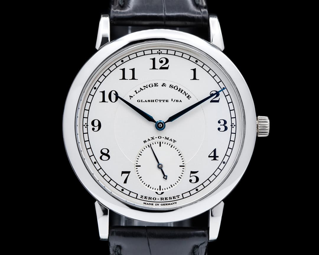 A. Lange and Sohne 1815 Automatik 303.025 Platinum Silver Dial RARE