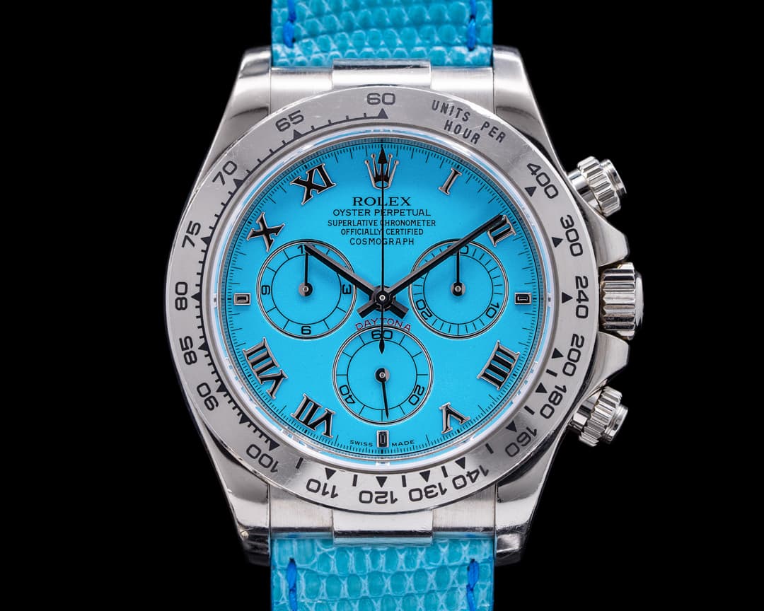 Rolex Daytona 116519 "BEACH" Blue Dial 18K White Gold FULL SET RARE 