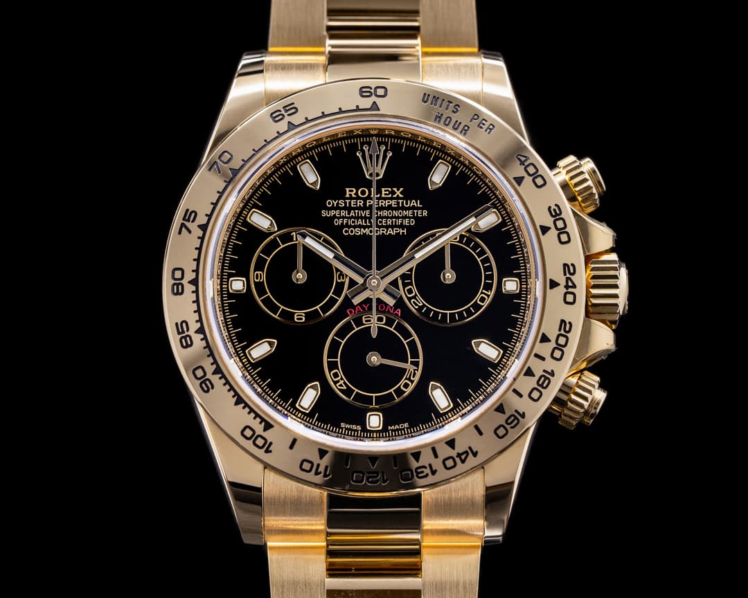 Rolex Daytona 116508 18k Yellow Gold / Bracelet Black Dial 2020