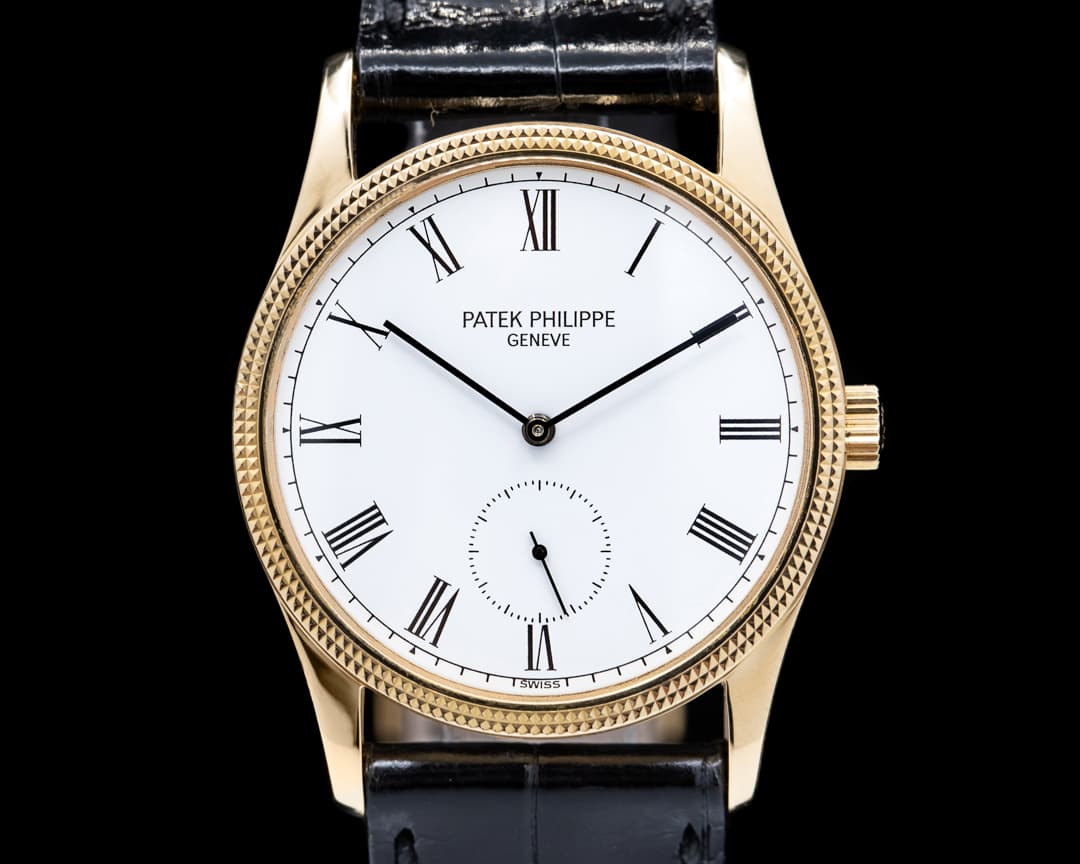 Patek Philippe Calatrava Manual Wind 18K Yellow Gold Hobnail