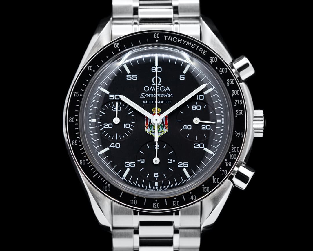 Omega Speedmaster Reduced Black Dial SS Italy Dial