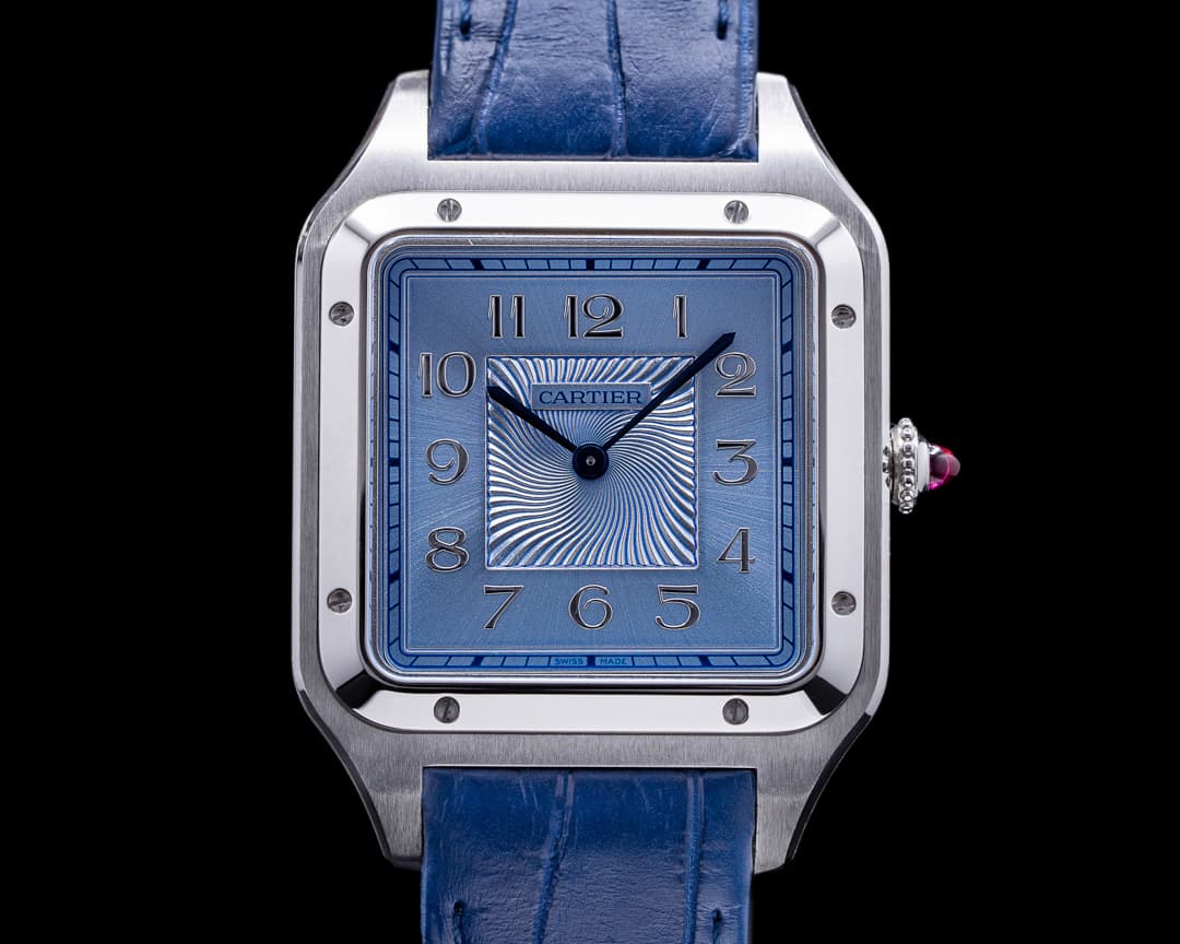 Cartier Santos-Dumont "Precious Set" Limited Platinum / Matching Ciffs UNWORN