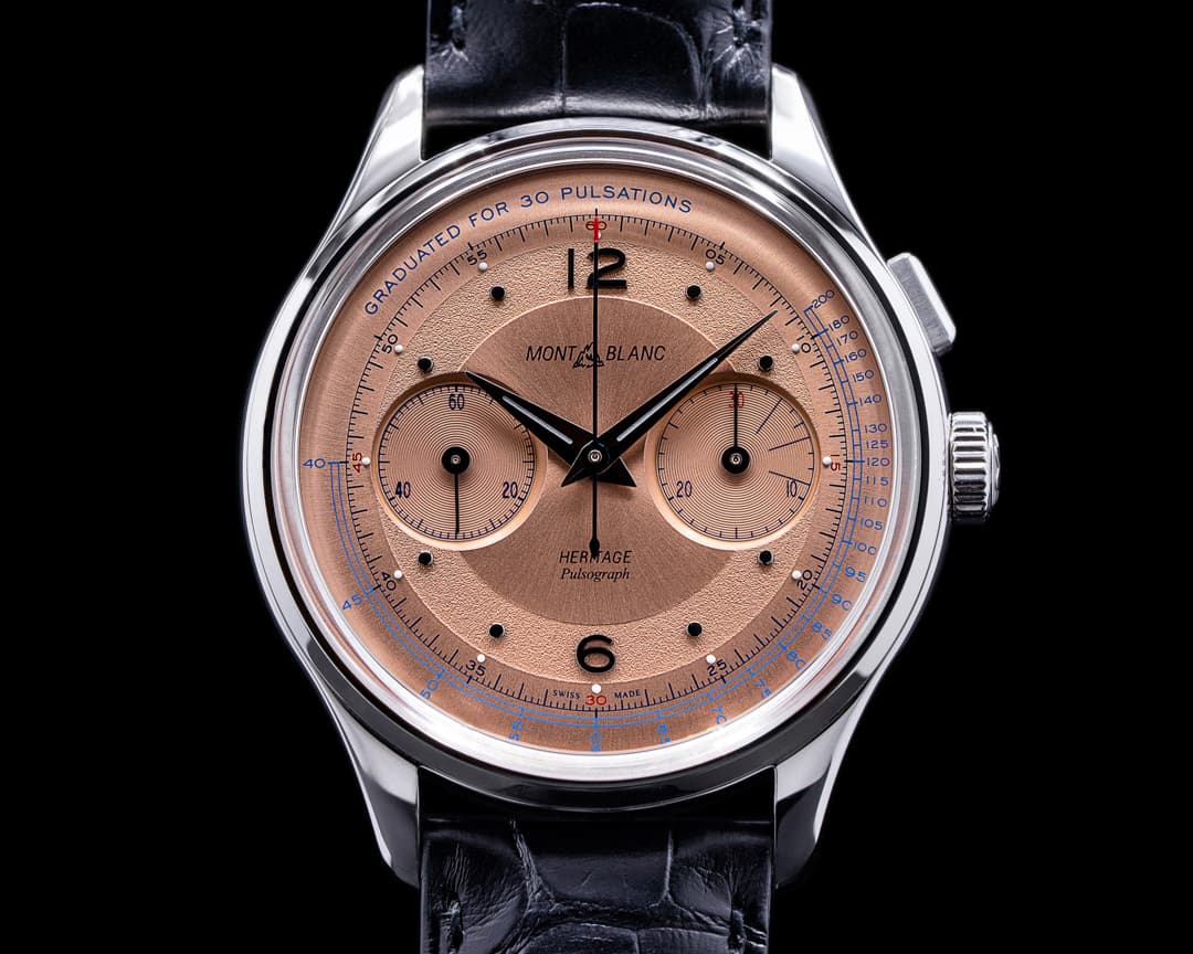 Montblanc Heritage Spirit Pulsograph SALMON DIAL Monopusher SS LIMITED