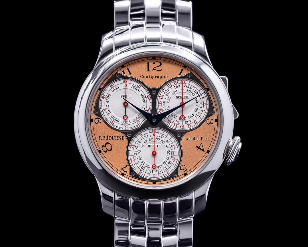 F. P. Journe Centigraphe Souverain Platinum Bracelet Salmon Dial RARE