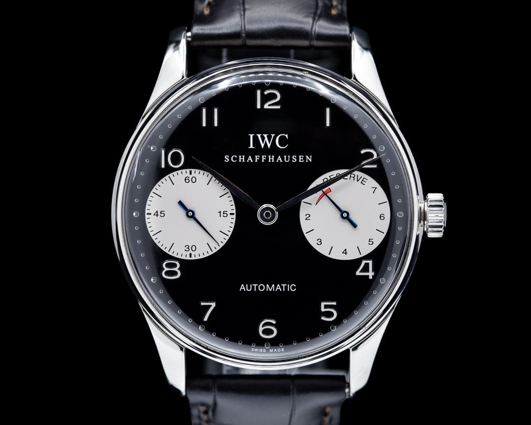 IWC Portuguese 7 Day Automatic SS Black Dial