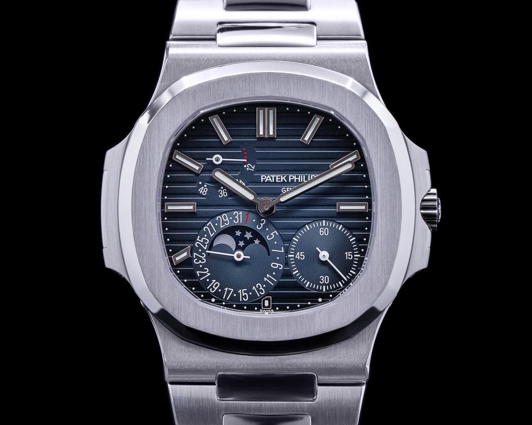 Patek Philippe Jumbo Nautilus 5712 Moonphase Power Reserve SS FULL SET