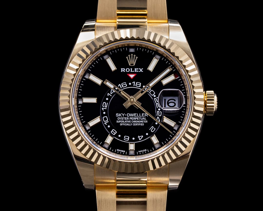 Rolex Sky Dweller 18K Yellow Gold / Black Dial 2021