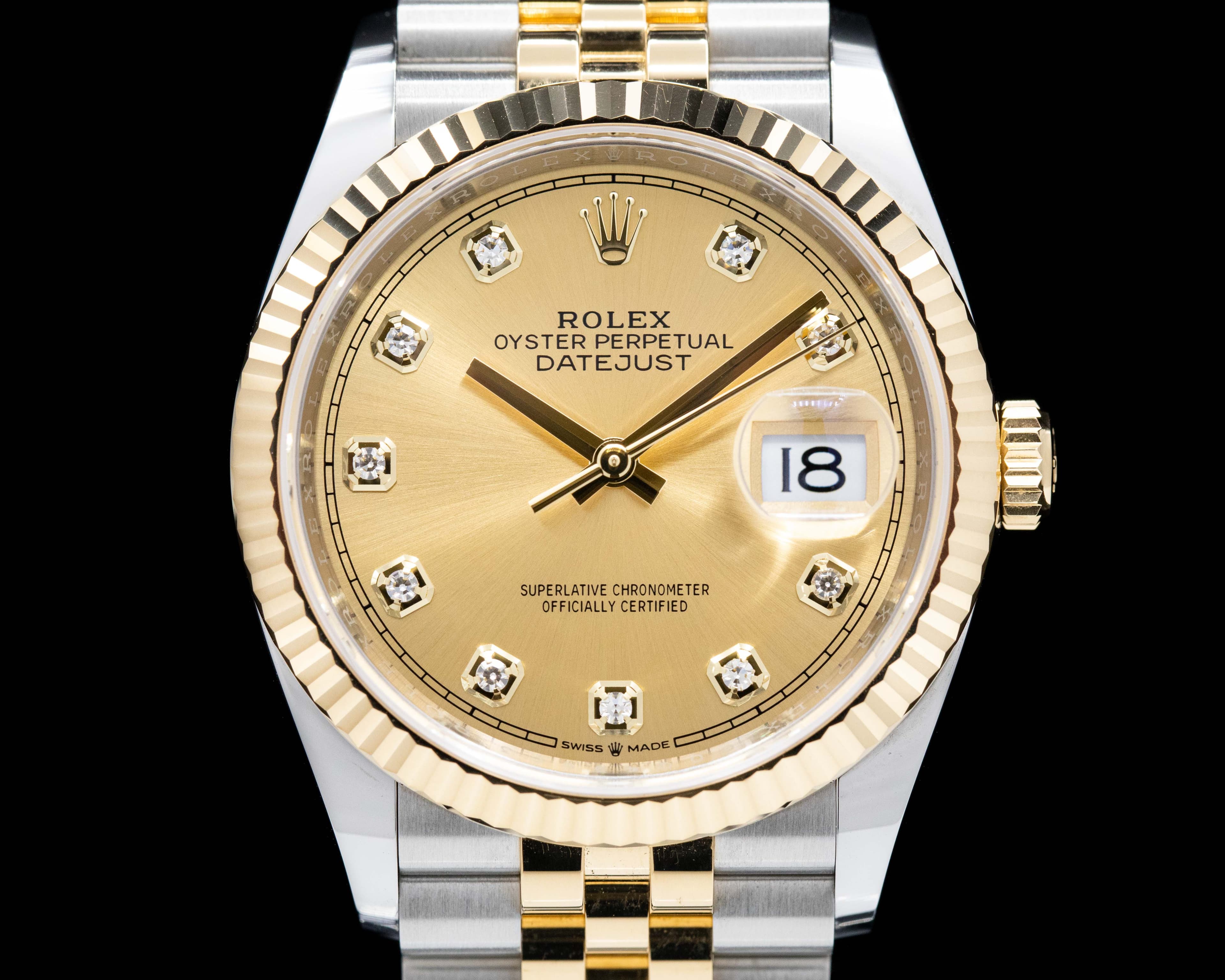 Rolex Datejust Champagne Diamond Dial / Jubilee Bracelet 2021