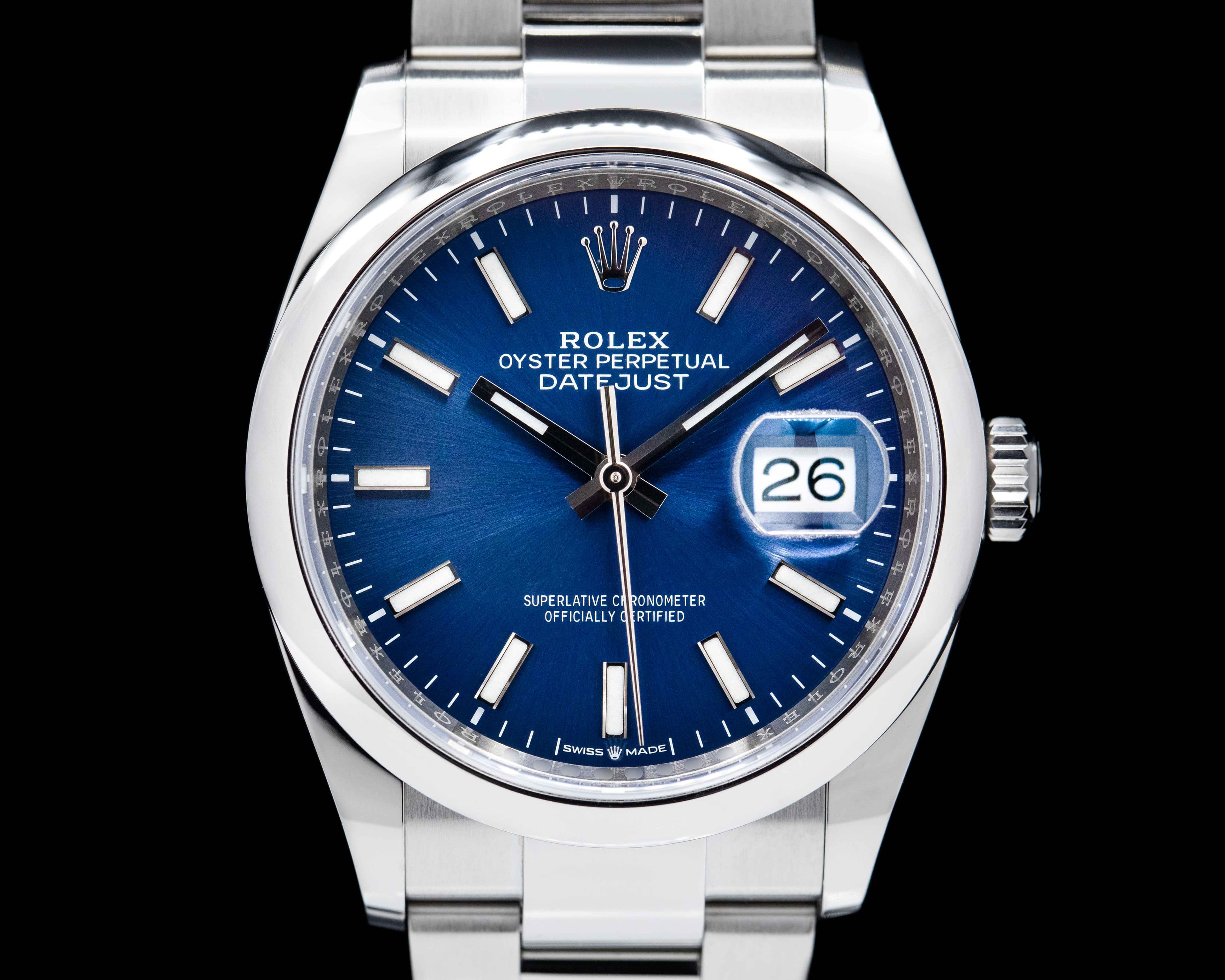 Rolex Datejust 126200 Blue Stick Dial / Oyster Bracelet 2020