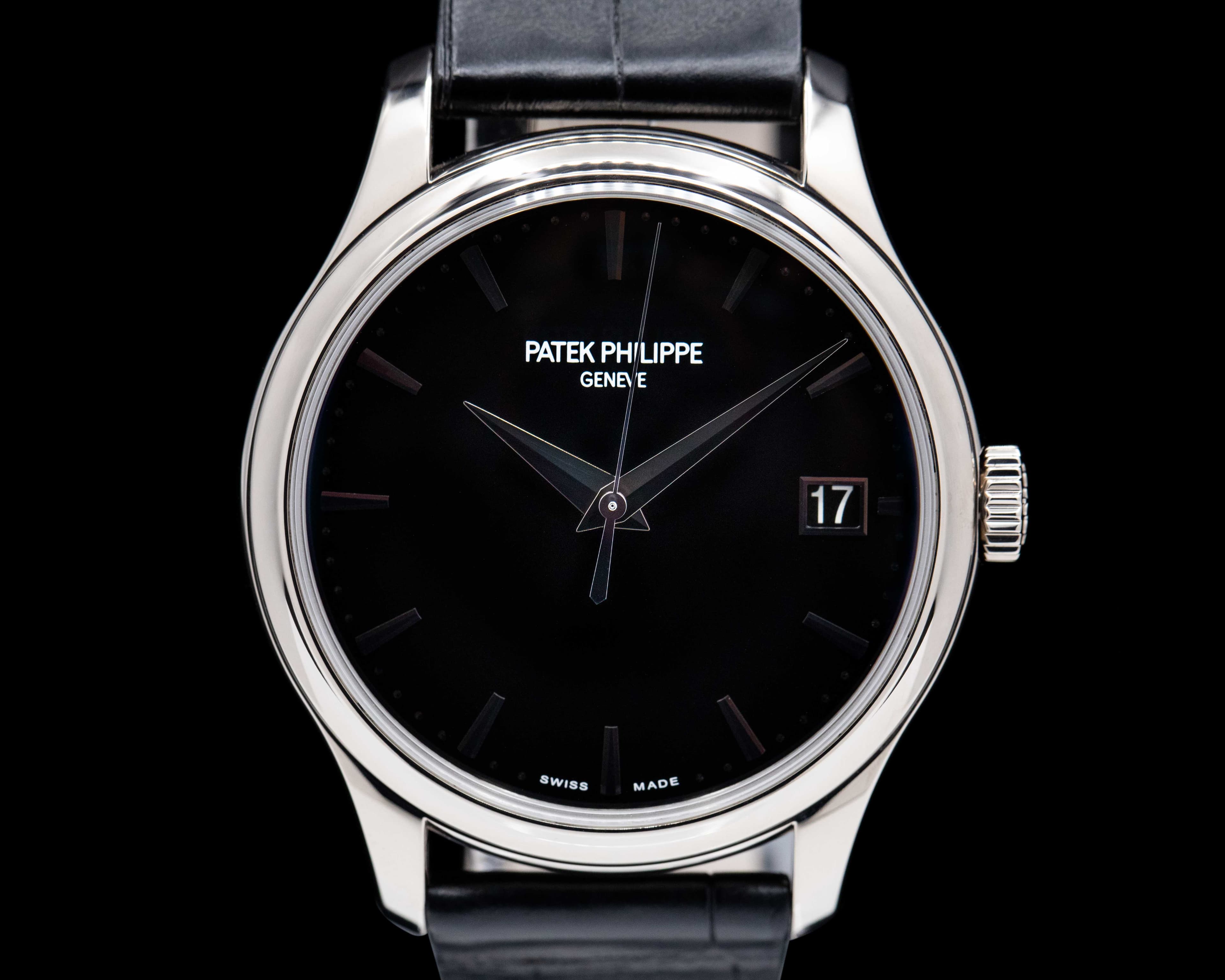 Patek Philippe Calatrava 5227G Automatic 18K White Gold Black Dial 
