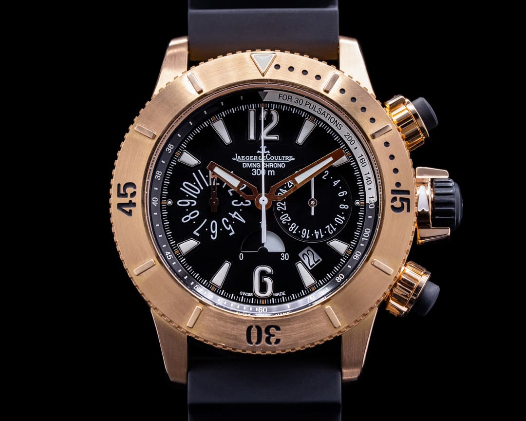 Jaeger LeCoultre Master Compressor Diving Chronograph 18K Rose Gold / Rubber Strap