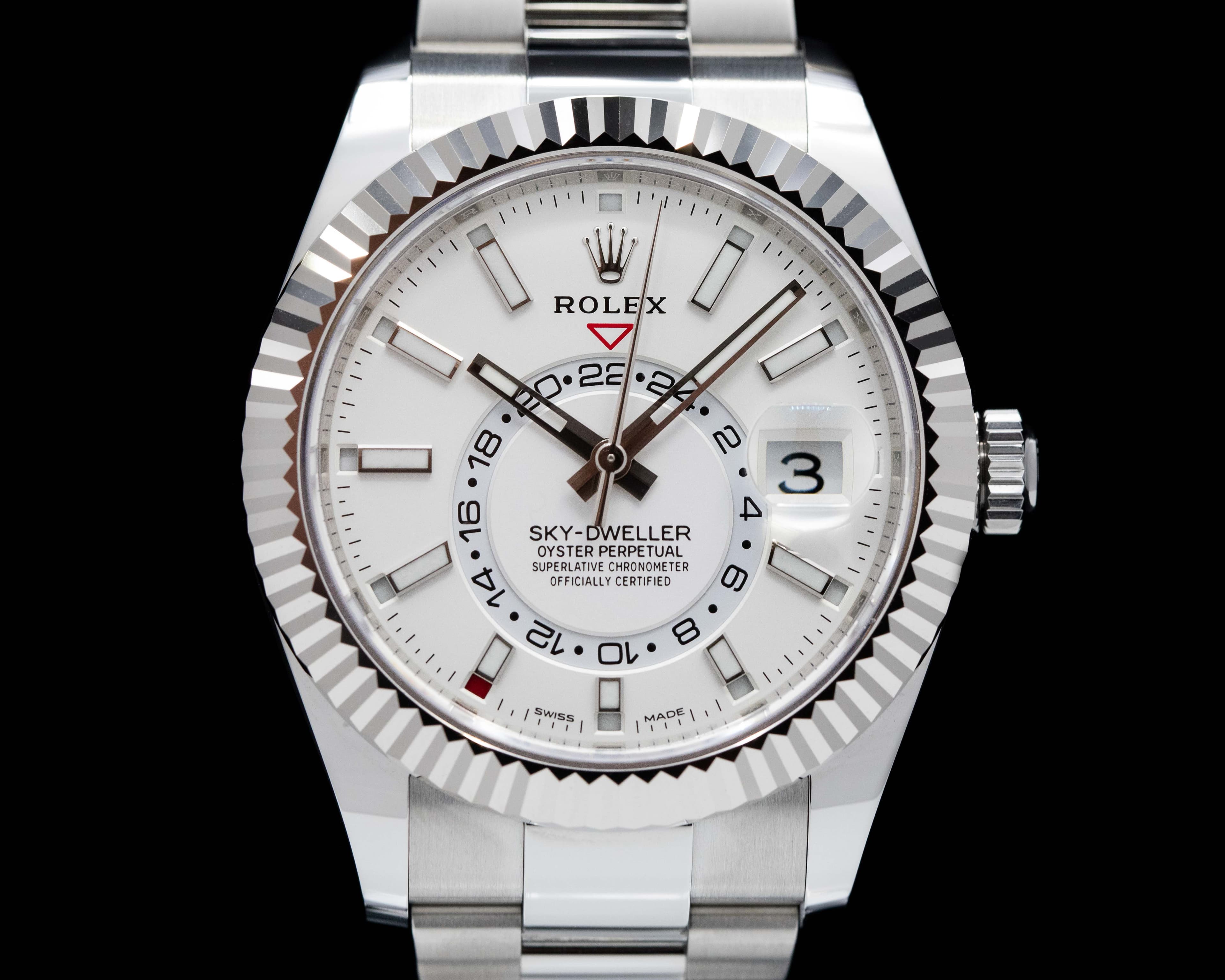 Rolex Sky Dweller 326934 Steel White Dial SS UNWORN