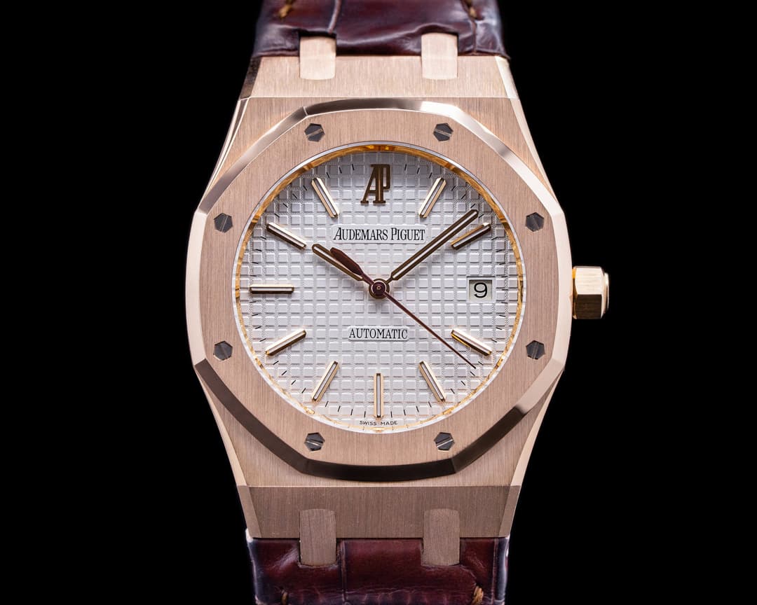 Audemars Piguet Royal Oak 15300OR Jumbo White Dial 18K Rose Gold 
