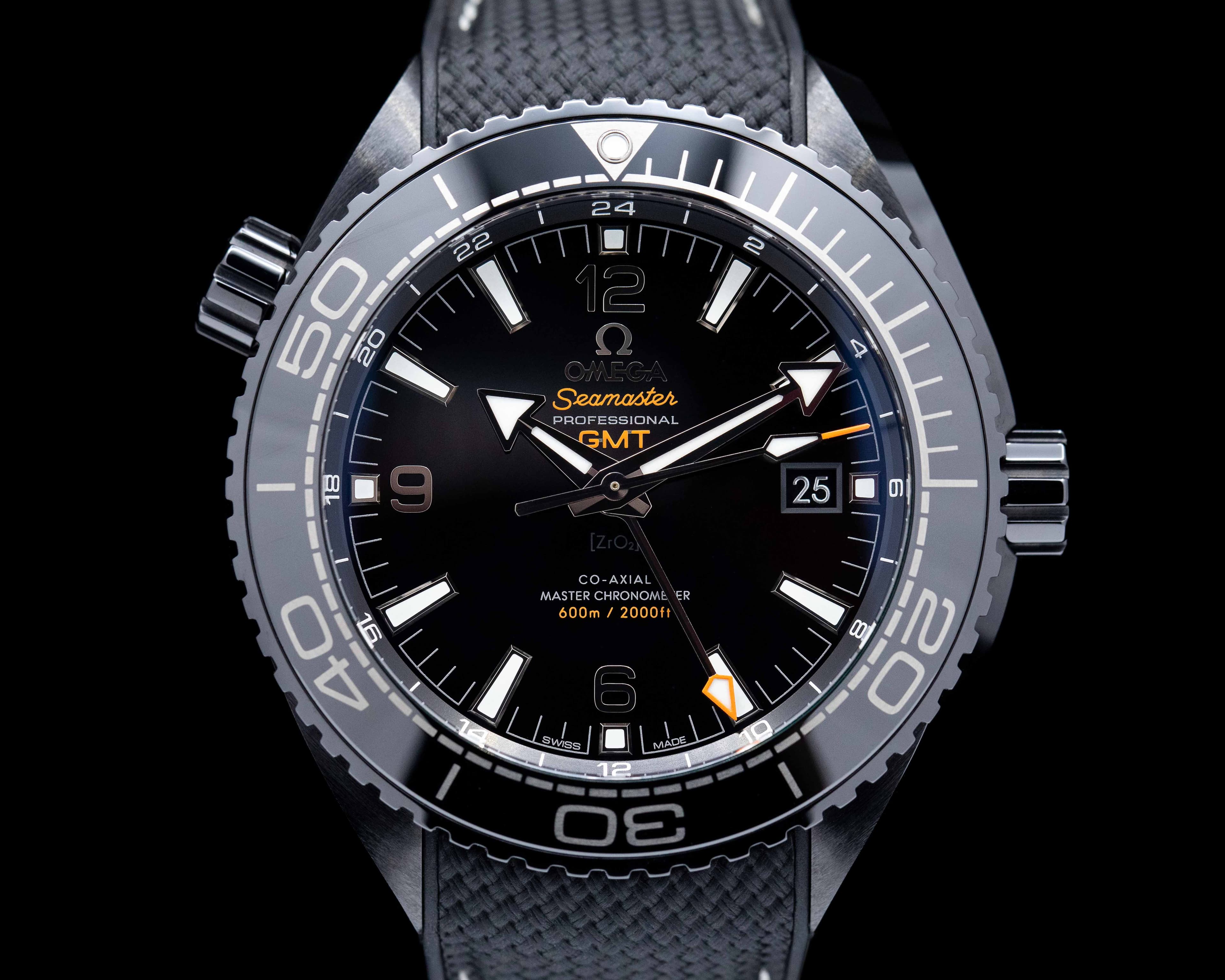Omega Seamaster Planet Ocean Deep Black GMT 600M Co-Axial Ceramic