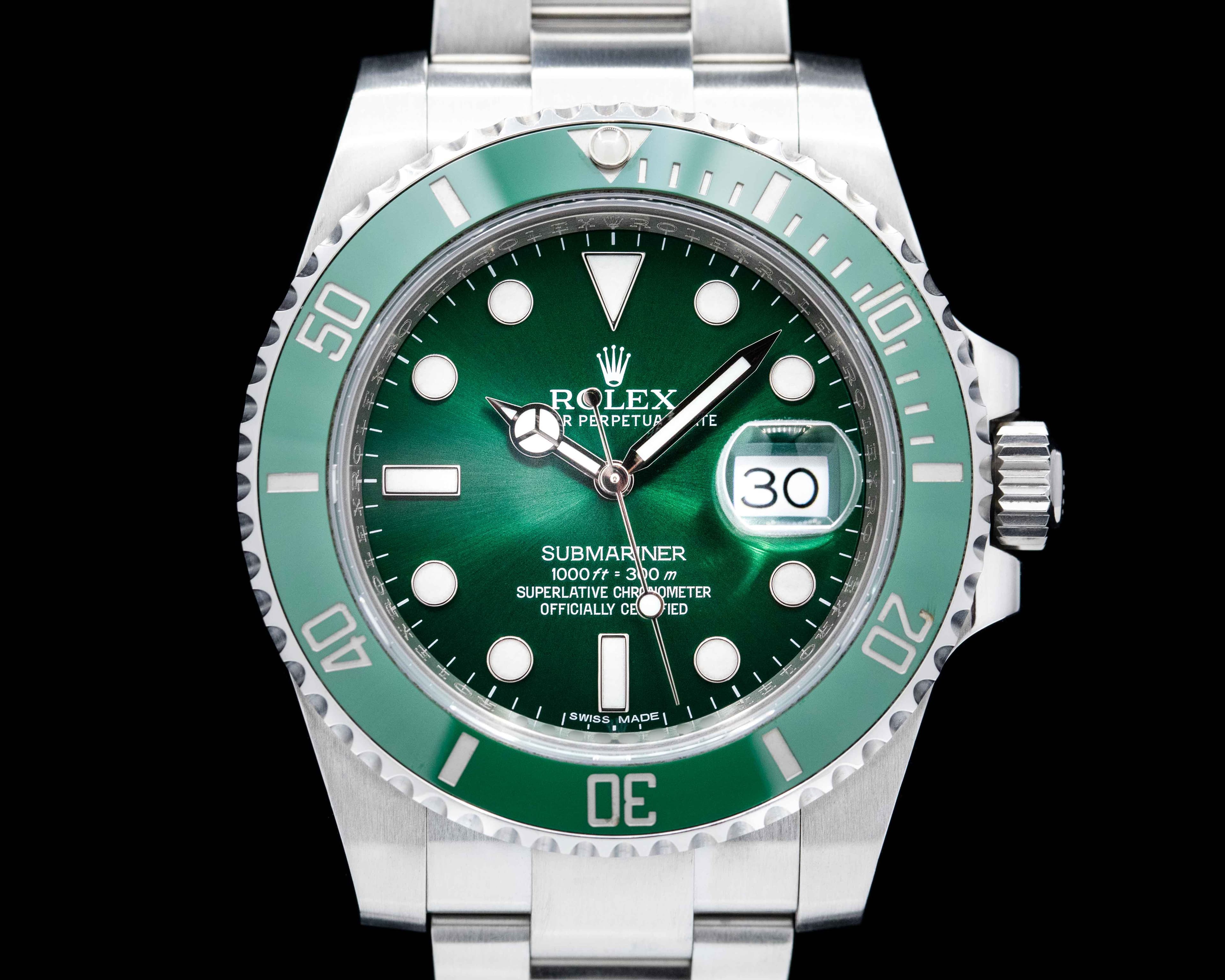 Rolex Submariner "Hulk" Green Ceramic Bezel Green Dial SS 
