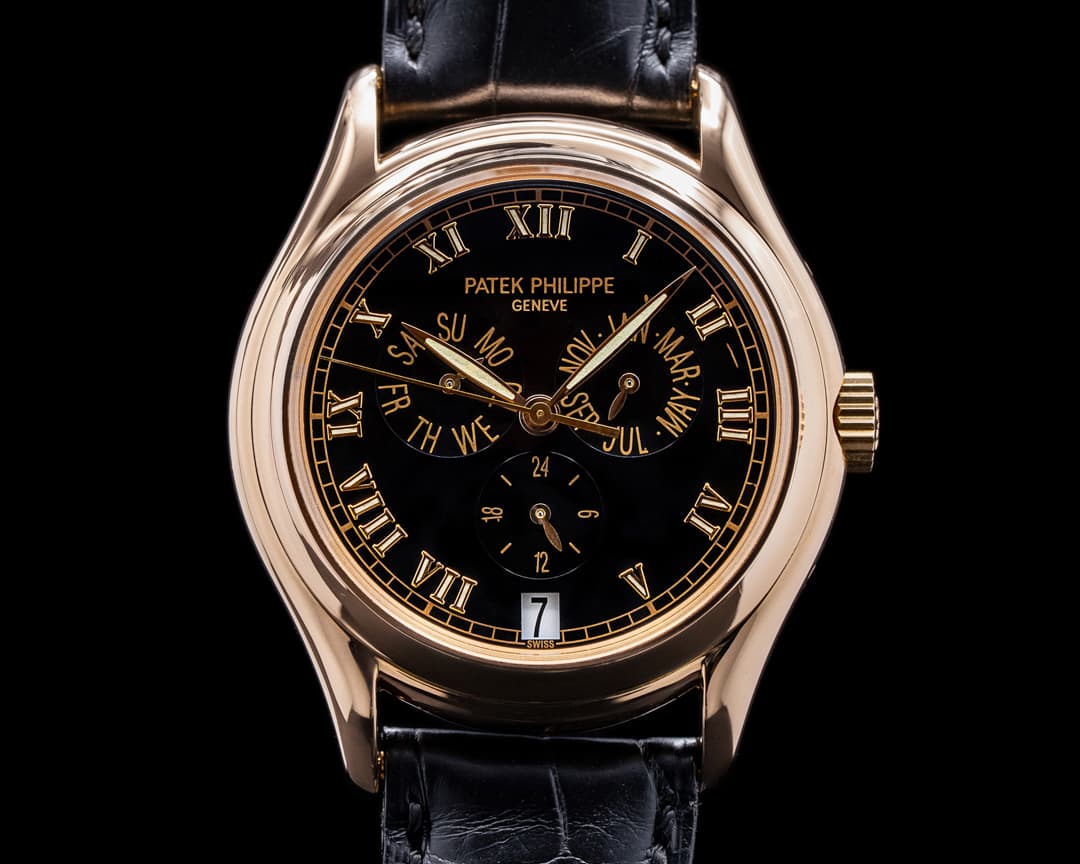 Patek Philippe Annual Calendar 5035R 18K Rose Gold Black Dial 