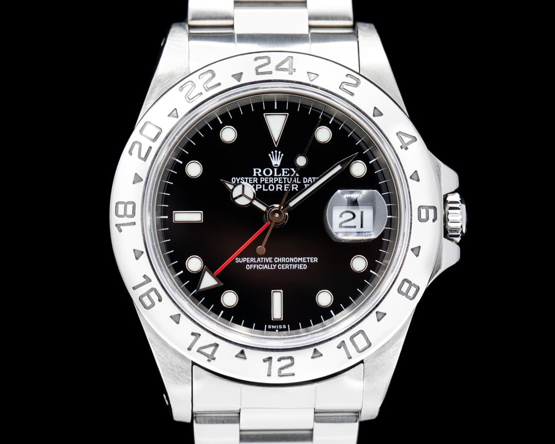 Rolex Explorer II 16570 Black  swiss only dial