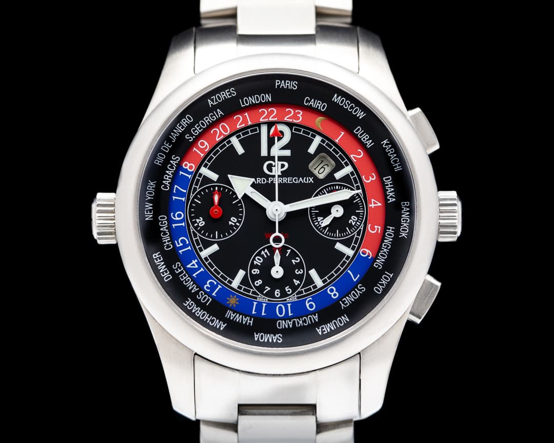 Girard Perregaux World Time WW.TC Chronograph Titanium / Bracelet