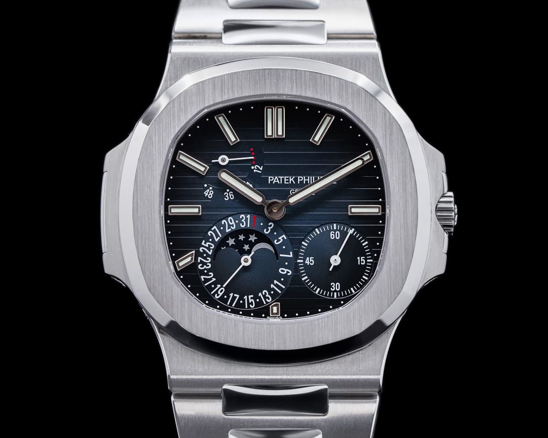 Patek Philippe Jumbo Nautilus 5712 Moonphase Power Reserve SS FULL SET ORIGINAL OWNER