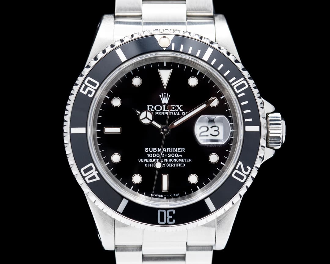 Rolex Submariner SS Black Dial Circa 1992 COMPLETE NICE