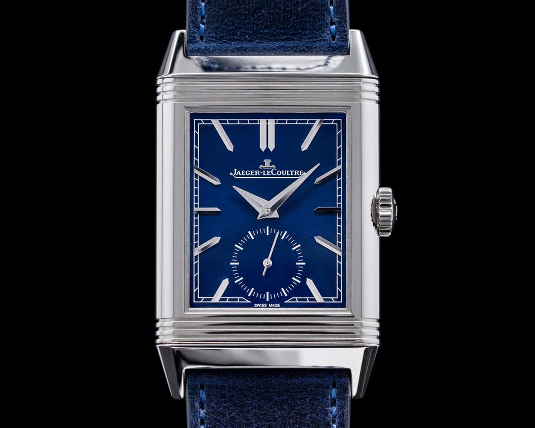 Jaeger LeCoultre Reverso Tribute Small Seconds SS Blue Dial UNWORN