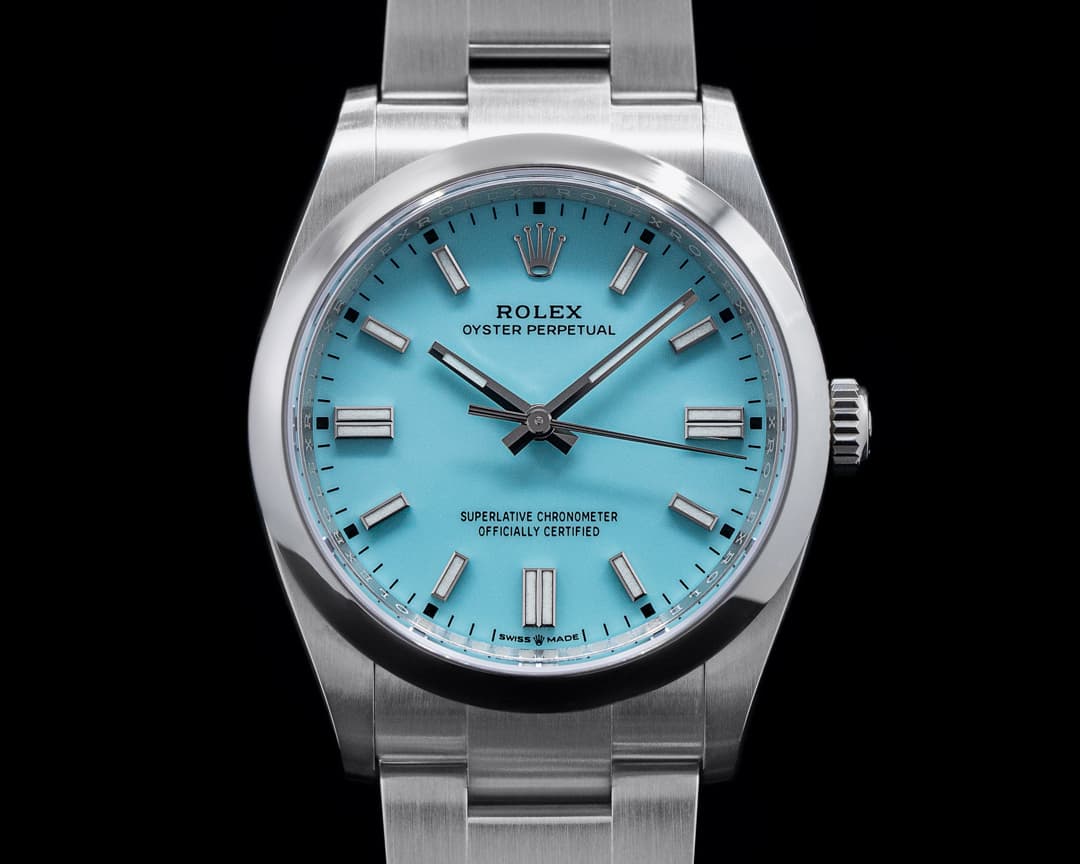 Rolex Oyster Perpetual 126000 36MM SS TURQUOISE BLUE