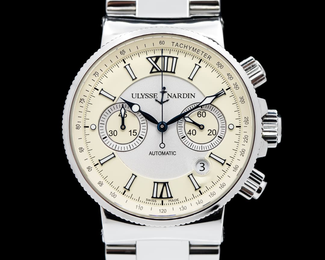 Ulysse Nardin Maxi Marine Chronograph Ivory Dial SS / SS

