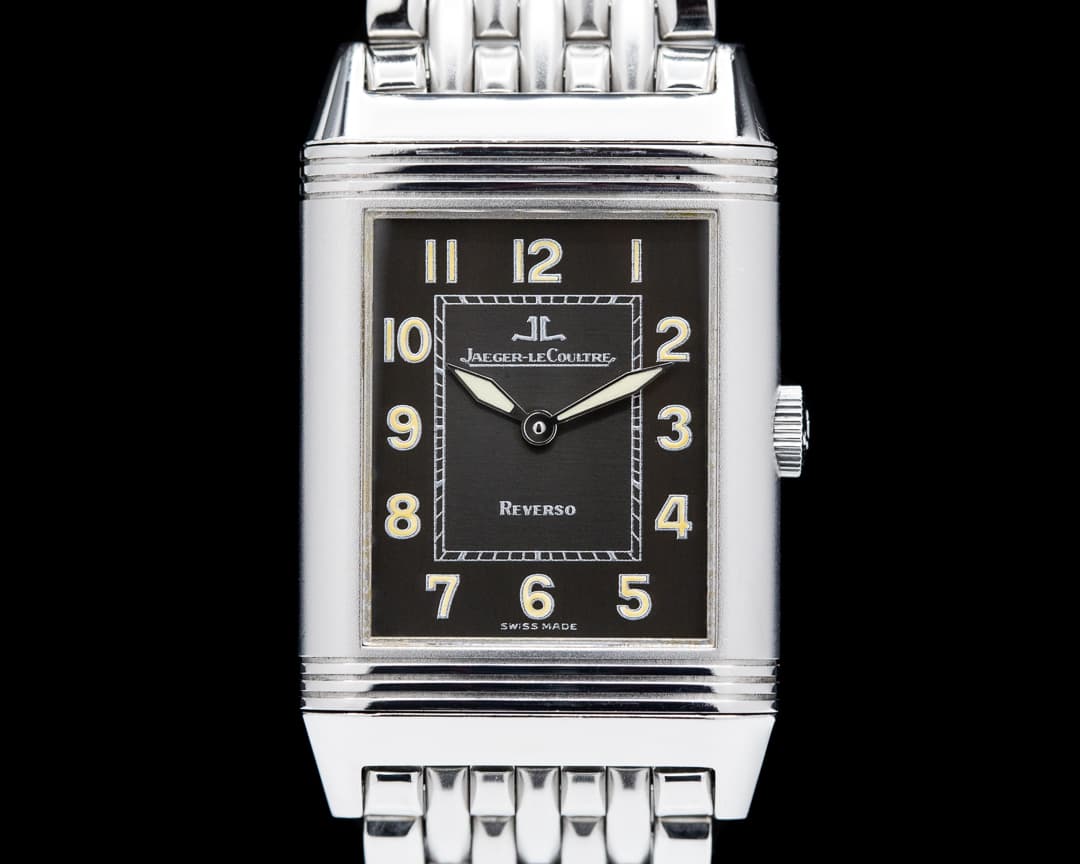 Jaeger LeCoultre Reverso Grande Taille Shadow Black Dial SS / SS